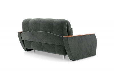 Диван-кровать, ширина спального места 140 см, ткань Сенсей (Scratch resistance) Black Onyx
