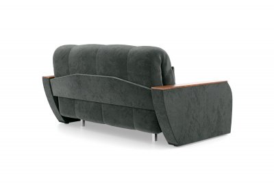 Диван-кровать, ширина спального места 140 см, ткань Сенсей (Scratch resistance) Black Onyx