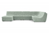 Диван-кровать, набор 2, ткань Сенсей (Scratch resistance) Mist Green