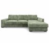 Угловой диван-конструктор, набор 3, оттоманка справа, ткань Mirage Olive